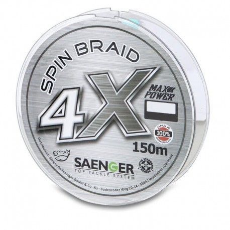 Saenger plecionkaSpin Braid Grey 4X  0,14mm/150m