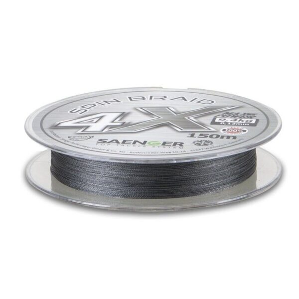 Saenger plecionkaSpin Braid Grey 4X  0,14mm/150m